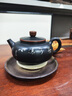 縱歡建水紫陶茶壺大容量邱秋麗全手工彩填扁腹壺家用泡茶壺陶壺 彩填扁腹壺 280ml 曬單實(shí)拍圖