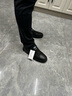 赫尼保羅品牌男鞋板鞋男真皮牛皮一腳蹬鞋子男潮鞋新款百搭男士休閑皮鞋男 黑色【牛皮】 23901 44 (270mm) 曬單實(shí)拍圖
