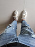 古先森破洞牛仔褲男寬松春夏季九分褲男士小腳褲哈倫褲男休閑乞丐長(cháng)褲子 淺藍色 32【體重135-145斤】 曬單實(shí)拍圖