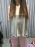 淑孕防輻射服孕婦裝內穿孕早期大碼上班族背心肚兜電腦隱形吊帶秋冬衣 杏色360度全銀纖維屏蔽 XL 曬單實(shí)拍圖