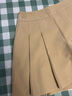 LACOSTE法國鱷魚(yú)女裝側拉鏈設計簡(jiǎn)約休閑日常通勤百搭百褶短褲|GF3879 IXQ/可頌色 34 155 曬單實(shí)拍圖