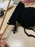 帝行（DIXING）冰條線(xiàn)圍巾毛線(xiàn)編織工具套裝粗毛線(xiàn)團diy手工禮物自制鉤針拖鞋材料包送男女友 黑色冰條線(xiàn) 曬單實(shí)拍圖