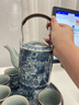 器酋青花瓷大容量提梁壺茶具套裝陶瓷茶壺茶杯茶盤(pán)整套涼水壺送禮盒裝 萬(wàn)花冰裂紋青花提梁壺禮盒套裝 曬單實(shí)拍圖