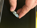 口力米大COLIMIDA滄海-999足銀戒指鑲金飾品原創(chuàng)手工定制個(gè)性男女520禮物 手工定制（內(nèi)周長(zhǎng)60MM） 曬單實(shí)拍圖
