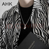 AHK26字母鈦鋼項(xiàng)鏈男女士百搭潮流情侶吊墜紀(jì)念日生日禮物送男女朋友 潮流滿鉆項(xiàng)鏈 【J】+品牌禮盒 曬單實(shí)拍圖