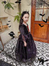 小咔衣濃萬(wàn)圣節兒童服裝女童cosplay巫婆裝扮女孩小惡魔化妝舞會(huì )演出禮服 萬(wàn)圣節黑紫色服裝+帽子+披肩 130 曬單實(shí)拍圖