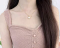 周大金 CHOW TAI KING黃金一貝子項鏈女士999足金吊墜輕奢生日三八節女神禮物送女朋友 黃金一貝子項鏈【順豐+刻字】 曬單實(shí)拍圖