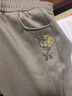 俞兆林（YUZHAOLIN）新款媽媽褲子女秋冬高腰直筒休閑褲外穿中年女褲松緊腰中老年女裝 卡其款 加絨 XL 建議90-105斤 曬單實拍圖