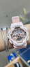 Mtin樹(shù)脂表帶表殼適用于Casio卡西歐G-SHOCK GMA-S110MF 120 130MF 140手表帶配件男女 淺粉灰字殼 16mm 曬單實(shí)拍圖