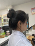 伊黛兒針織毛線發(fā)夾蝴蝶結(jié)頭飾女后腦勺盤發(fā)神器丸子頭抓夾發(fā)卡 F3082丸子頭抓夾2件套【黑+咖】 曬單實拍圖