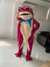 威柯青蛙人偶服装青蛙卡通玩偶服装儿童玩偶成人蛤蟆充气毛绒头套网红 升级双风机-红色-170-185 实拍图
