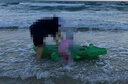 INTEX加厚兒童水上充氣坐騎女神浮排浮床玩具獨角獸座騎動物造型游泳圈 大鱷魚坐騎 曬單實拍圖