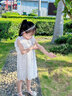 YOJIA女童夏裝連衣裙2024新款洋氣夏天小女孩公主裙全棉兒童裙子背心裙 白色 150cm 曬單實(shí)拍圖