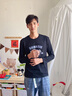 霧卡【純棉三件裝】長(zhǎng)袖t恤男寬松休閑男裝打底白色小T恤男薄款衛(wèi)衣男 三件：LG卡其+KEEP鐵灰+SUN山黑 XL /130-150斤 曬單實(shí)拍圖