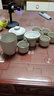 瓷牌茗茶具 汝瓷茶具泡茶器全套家用功夫茶具辦公室送人茶道瓷器整套 《御煌蓋碗》六杯10件套 曬單實(shí)拍圖