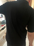 名面短袖t恤男寬松polo男士翻領(lǐng)上衣服夏季純棉半袖男生半截袖體恤衫 黑色 L 【130-145斤】 曬單實(shí)拍圖