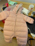 童泰秋冬3-24个月婴幼儿加厚款宝宝羽绒服连帽衣羽绒连体衣 粉色 66cm 实拍图