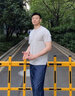 DZSF歐貨2025夏季仿亞紡棉麻短袖t恤男薄款透氣修身潮流半袖上衣男士 杏色 2XL 【體重建議: 155-168斤】 曬單實拍圖