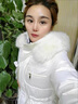 clotho Rennie品牌女裝大毛領(lǐng)羽絨服女中長(cháng)款2025冬季新款韓版收腰白鴨絨外套 白色 M 曬單實(shí)拍圖