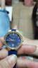 卡西歐（CASIO）手表女表SHEEN簡約大三針表盤皮帶女士手表時尚腕表禮物 SHE-4543CGL-2A藍(lán)色八角形皮表帶 曬單實拍圖