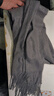 鑫豪睿圍巾男士冬季韓版百搭日系純色披肩學(xué)生男士加厚保暖秋冬天圍脖男 純灰色 默認1 曬單實(shí)拍圖