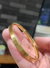 中國(guó)黃金（CHINA GOLD）黃金手鐲女款足金鉆紋手鐲手飾七夕情人節(jié)生日禮物送女友老婆媽媽 鉆紋黃金手鐲》圈號(hào)56 5.1g 曬單實(shí)拍圖