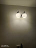 自由亮（FREEBRIGHT） led壁灯卧室床头灯现代简约创意卧室壁灯客厅过道楼梯墙壁灯 B款双头:经典黑:送12W(三色光)LED灯泡 实拍图
