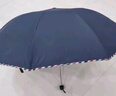 天堂 加大雨傘三折 晴雨兩用商務(wù)傘經(jīng)典格紋10骨大雨傘男女 藏青 曬單實(shí)拍圖