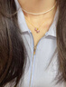 完美愛琺瑯鈴蘭花黃金項鏈女士漸變足金吊墜生日禮物送女友老婆輕奢小眾 紫色漸變鈴蘭花掛墜+銀鏈【紀(jì)念品】 曬單實拍圖