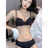 ERTP2025新款無痕內(nèi)衣女小胸聚攏顯大胸罩黑色性感文胸套裝不空杯文胸 黑色套裝 75B =34B 曬單實(shí)拍圖