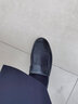 老人頭男鞋夏季新款商務(wù)休閑皮鞋男鏤空真皮透氣皮涼鞋套腳爸爸鞋特大碼 黑色 37 曬單實(shí)拍圖