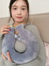 颯望德國u型熱水袋頸椎專(zhuān)用注水灌水暖水袋頸椎熱敷專(zhuān)用護肩頸部神器 【霧霾藍】水晶絨_U形肩頸熱水袋 曬單實(shí)拍圖