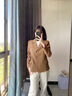 宜惜綺 短款小西裝外套女春秋款2022年秋季新款韓版女裝氣質(zhì)休閑小西服上衣小個子工作服 咖啡色 M 曬單實拍圖