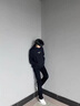 POUM純黑色牛仔褲男秋冬季美式復(fù)古vibe高街痞帥高級(jí)感休閑百搭直筒褲 SXNZ-8010-1黑色 XL【建議110-125斤】 曬單實(shí)拍圖