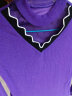 冰悦诗时尚2024春秋装新款半高领修身蕾丝衫上衣长袖洋气加绒打底衫女 紫色 薄款 M 实拍图