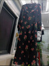 Olrain歐芮兒法式黑色連衣裙女裝秋季新款氣質(zhì)高級感印花長(cháng)裙 黑色 XL 曬單實(shí)拍圖