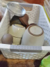 稻草熊杂物收纳筐零食化妆品桌面厨房卧室储物盒整理盒塑料收纳盒 白色大号-单个装 实拍图