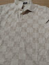 GXG男裝 夏新款潮搭個(gè)性時(shí)尚滿(mǎn)印棋盤(pán)格印花男Polo衫短袖 米色 L 曬單實(shí)拍圖