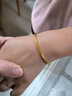 周生生足金元棍套箍素圈婚嫁傳承金手鐲子09218K計價(jià)20.5克 曬單實(shí)拍圖
