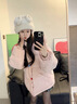 格邏恩（GELUOEN）冬季加厚棉衣女2024新款羽絨棉服韓版寬松學生面包服外套連帽棉襖 粉紅色 均碼（可備注碼數(shù)） 曬單實拍圖