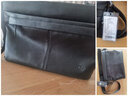 美洲野牛單肩斜挎包男士真皮橫款背包休閑頭層小牛皮男包郵差包情人節禮物 黑色 曬單實(shí)拍圖