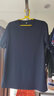 恒源祥桑蠶絲短袖圓領(lǐng)T恤中年男士純色真絲寬松半袖體恤衫 藏青 175尺碼建議135到150斤 曬單實(shí)拍圖