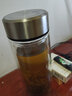 富光玻璃杯雙層大容量水杯便攜男泡茶杯家用過(guò)濾透明帶蓋隨手杯子 480ML超大雙層直身杯 曬單實(shí)拍圖