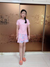 貴人鳥(niǎo)兒童泳衣女童分體女孩游泳衣2024新款中大童寶寶游泳裝備夏 淺粉色-分體裙褲 16【建議身高140-150cm】 曬單實(shí)拍圖