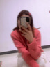 DXOT2025大碼胖mm慵懶時尚感毛衣外套女韓系寬松顯瘦針織衫上衣女秋冬 玫粉色 M 【建議95-105斤】 曬單實拍圖
