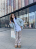 名創(chuàng)優(yōu)品（MINISO）加絨褲子女秋冬季2024新款初中生棉褲女生保暖寬松休閑運(yùn)動(dòng)闊腿褲 【470G重磅加絨】奶茶棕(編織花褲前左下標(biāo)) S 155 (體重85-105斤) 曬單實(shí)拍圖