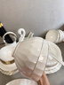 曼遠云暖白玉景德鎮碗碟套裝家用喬遷感餐具碗盤(pán)金邊白色骨瓷 【云暖白玉配水晶煲】骨瓷 52件套 曬單實(shí)拍圖