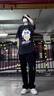 浩術(shù)短袖t恤男士夏季美式衣服體恤男裝寬松五分袖潮牌半袖水洗做舊T恤 匯T506黑色 XL【建議115-130斤】 曬單實(shí)拍圖