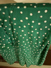金三塔真絲睡裙桑蠶絲圓點(diǎn)印花BF風(fēng)外穿時(shí)髦襯衫式睡裙家居服YSFBA326 綠底波點(diǎn)3132   XL 曬單實(shí)拍圖