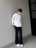 衣然呈品圓領(lǐng)衛衣男重磅潮牌加絨純色圓領(lǐng)內搭打底立體印花簡(jiǎn)約上衣外套男 白色【常規】 L【建議110-130斤】 曬單實(shí)拍圖
